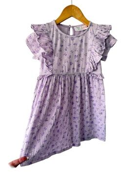 Zara Lavender Floral Ruffle Dress 3/4 Years